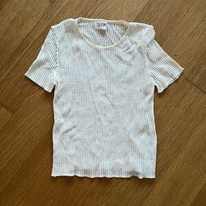 LF Seek The Label Sheer Pleated Top Size Small